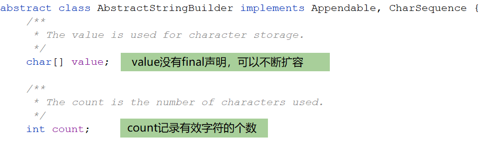 AbstractStringBiulder抽象类的声明